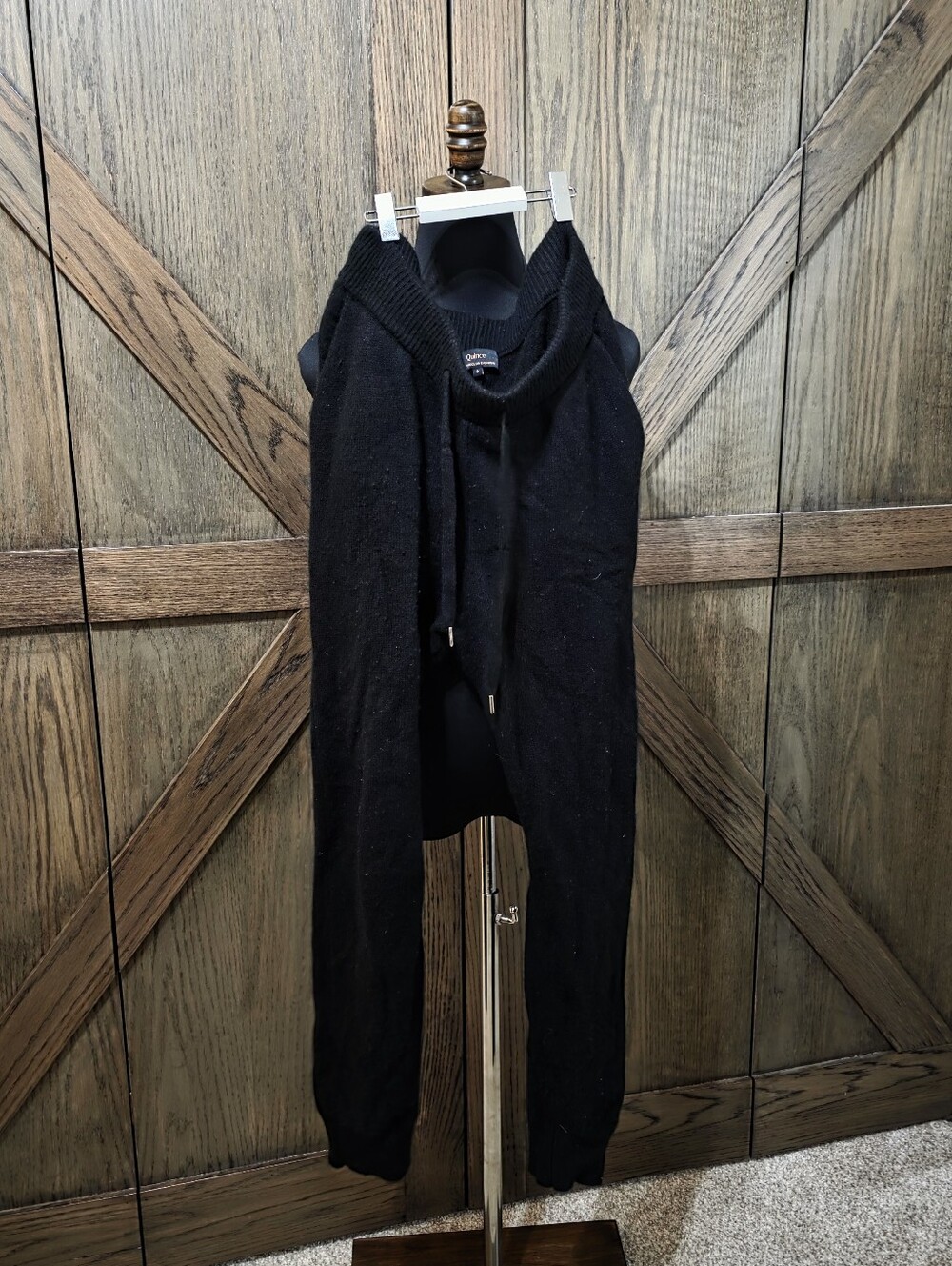 Quince Cashmere Black Knit Jogger Pants